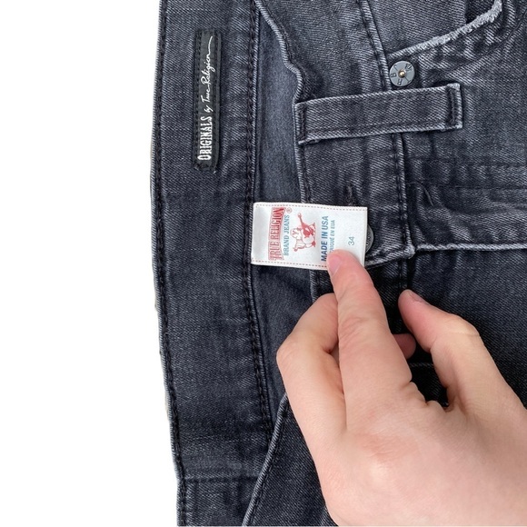 Vintage True Religion Jeans Size 34 Ricky Black - Picture 7 of 9